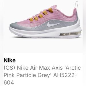 2020 Nike Air Max Axis GS in Arctic Pink/Particle Grey AH5222-604 size 6Y